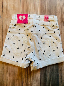 Heart Shorts- White